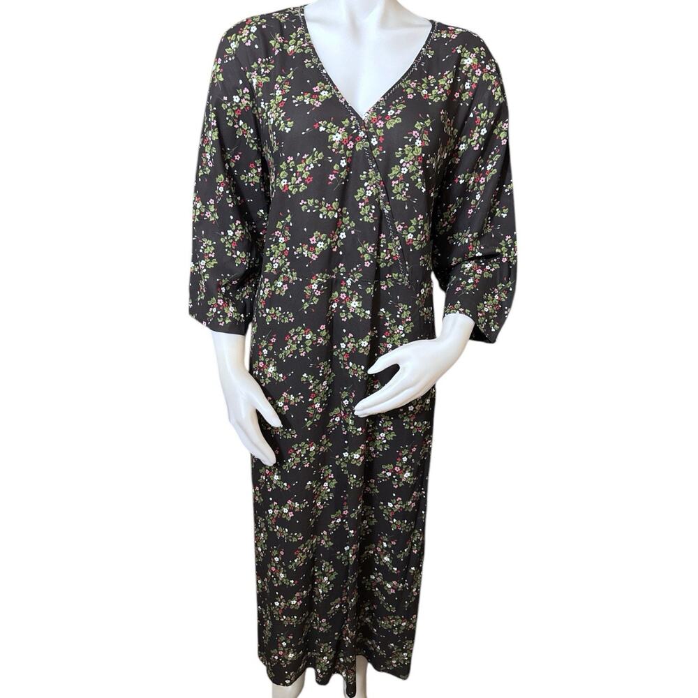 April Cornell Merriment Dress Black Floral Size XXL NWT